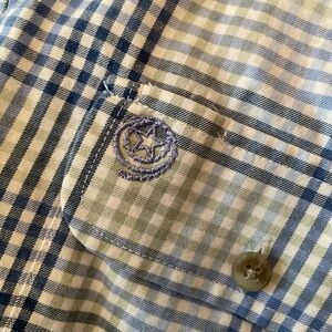 GEORGE STRAIT BY WRANGLER MEN'S PLAID PRINT LONG SLEEVE BUTTON-DOWN